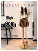 High Waist A-Line Woolen Pleated Skirt, Maillard Brown, Autumn/Winter '26