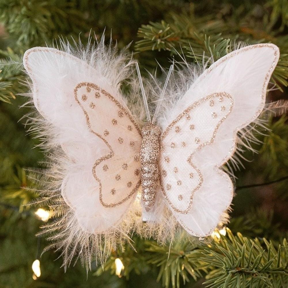 Glitter Artificial Butterfly Sequins Butterfly Tree Decoration  Home Decoration