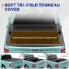 Soft Tri-Fold Tonneau Cover for 2019-2025 Chevy Silverado/GMC Sierra 1500 5.8 Ft Bed