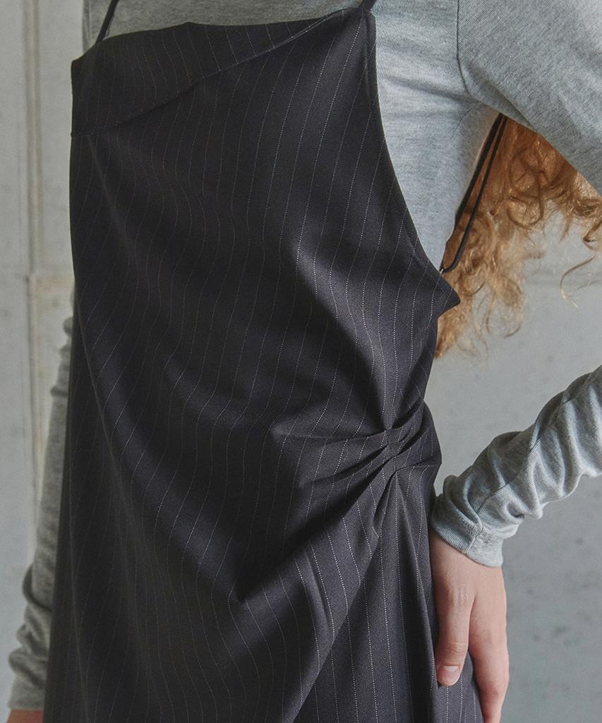Ihr Striped Layered Maxi Dress / Black