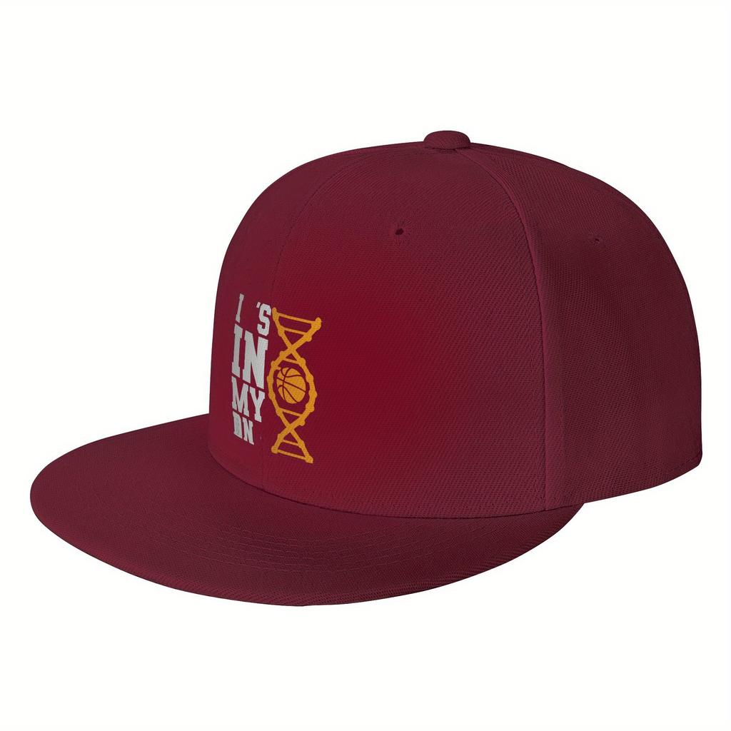 Basketball DNA In My Genes Baseball Cap Adjustable Polyester Hip Hop Style Casual Gift