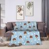 Cute Monchhichis Blankets Coral Fleece Plush Summer  Breathable Super Soft Throw Blanket for Sofa Outdoor Quilt