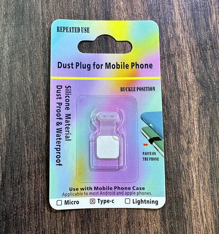 Type-C Dustproof Charging Port Plug for iPhone, Huawei, and Xiaomi Mobile Phones