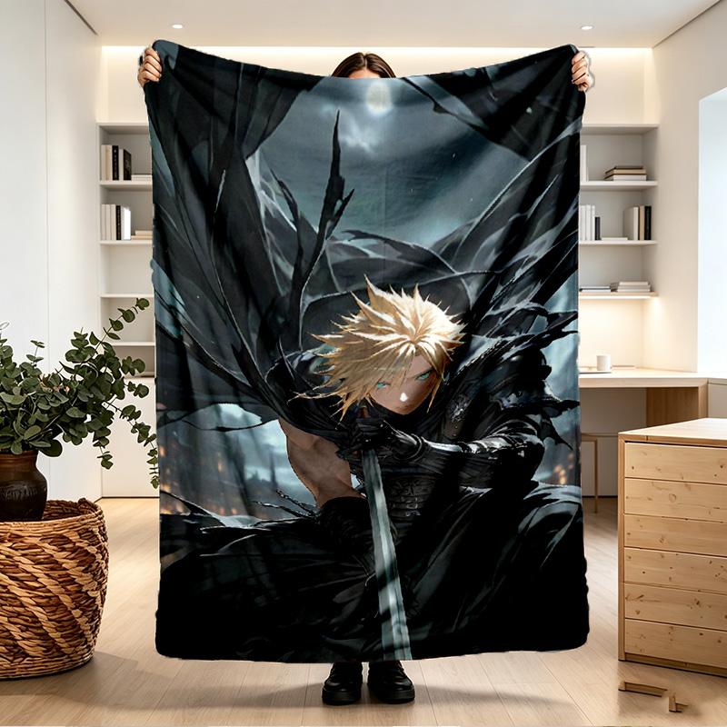 Final Fantasy Print Blanket - Soft & Comfortable, for Bedroom, Travel, Sofa, Home Decoration - Birthday Christmas Gift for Friend