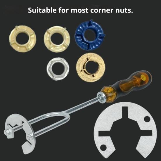 Bathroom Wrench Multi-Size All-in-One Sink Wrench Set with 360-Degree Rotation Tight Spaces Multi-Function Plumbing Tool