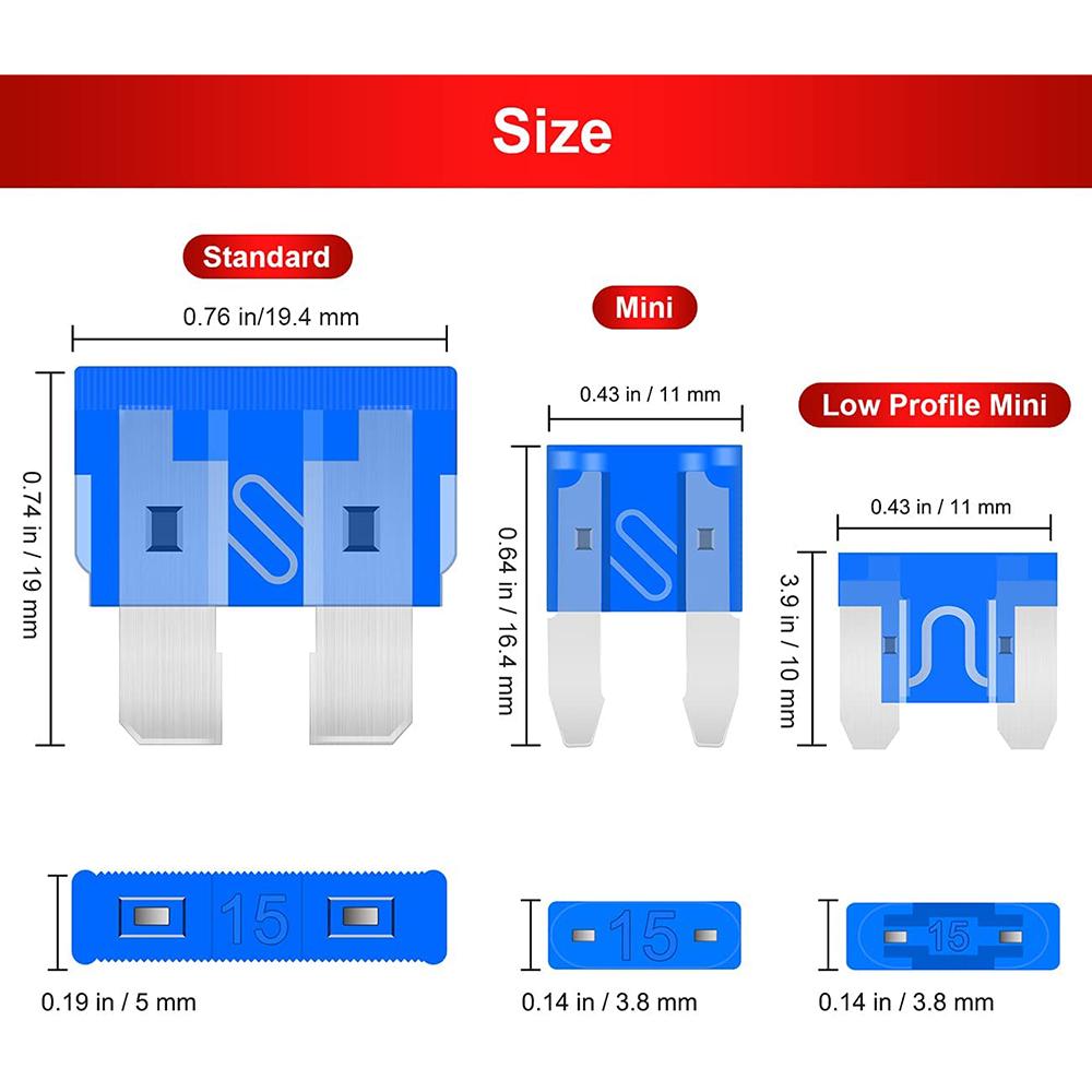 306PCS Car Fuse 5A 10A 15A 20A 25A 30A 35A Amplifier with Box Clip Combination Car Blade Fuse Set with Inspection Circuit Electr Fuse Holders1