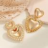 Accessories Temperament Love Earrings Fashion Light Luxury Retro Geometric Versatile Earrings