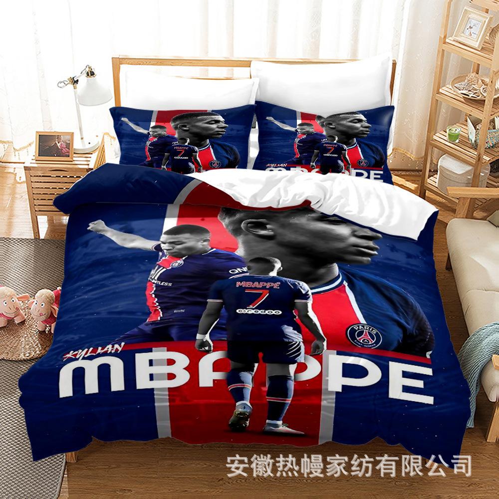 

3D Three-Piece Size Football Quilt Cover Quilt Cover Home Textile 90 * 200