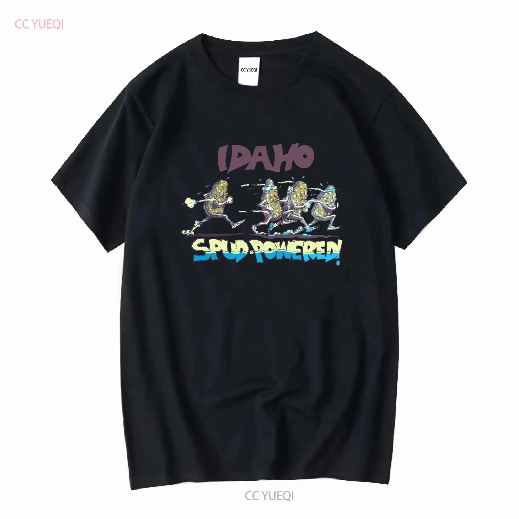 Vintage Idaho Potatoes T Shirt Mens Size Large 80s Spud Powered Made In USA Vintage Washed Stretched Homme Graphic Streetwear S разноцветный