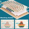Clip Beads Rainbow Wooden Toys Children Montessori Education Sorting Color Matching Game Fine Motor Training Sensory toy for kid