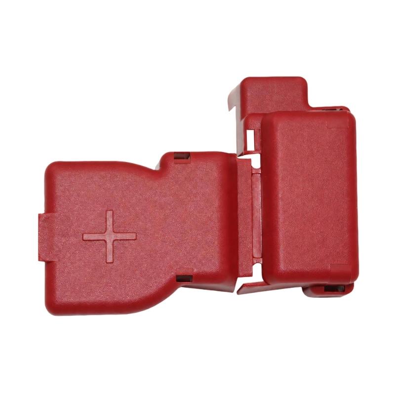 24345-79912 24345-2FP0B Battery Positive Terminal Cover, Red Hinged Clip-On Plastic Insulation Cap, Positive Post Protector Replacement Part