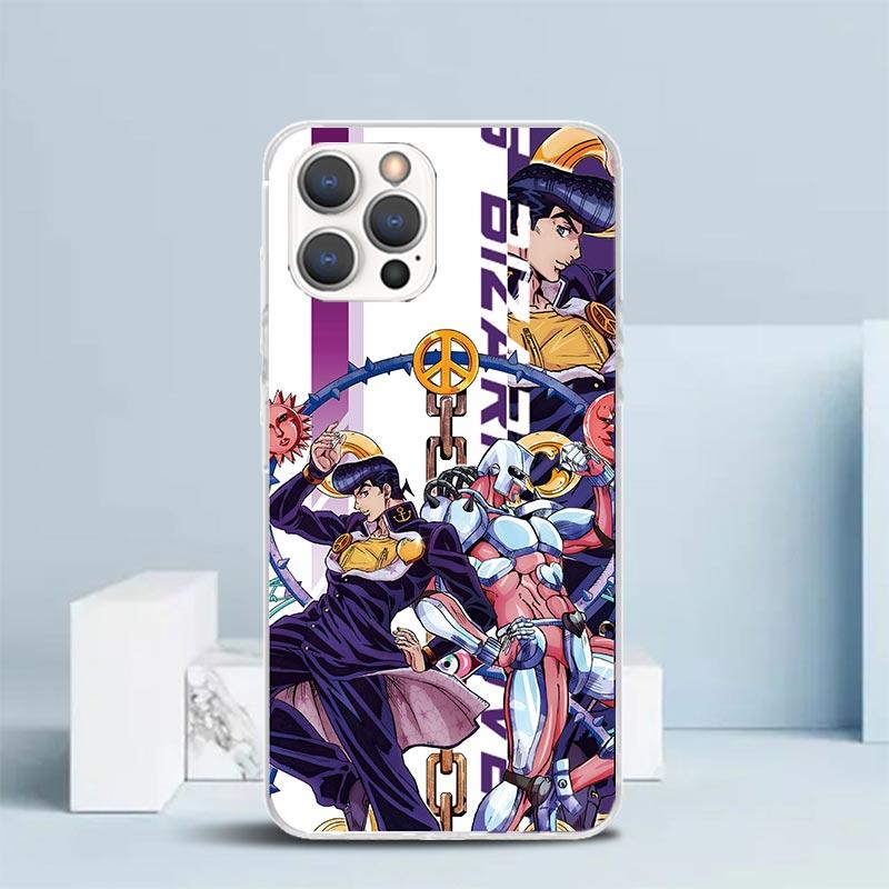 JoJo Bizarre Adventure Anime Phone Case For IPhone 16 17 Air 16E 15 14 Plus 13 Mini 12 11 Pro Max 7 8 + SE 2020 Soft TPU Back Co