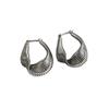 Trendy Design Irregular U-shaped Hoop Earrings for Women Personality Gold Color Stainless Steel Twisted Dangle Earring Jewelry