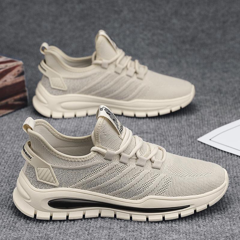 Men's Shoes Autumn Fashion Simple Men's Running Shoes Outdoor Daily Thick Sole Lightweight Mesh Breathable Sports Shoes