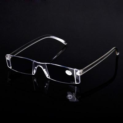 Unisex Transparent Klare Quadratische Lesebrille Presbyopie Tragbare High-definition Vision Care +1,0 Bis +4,0