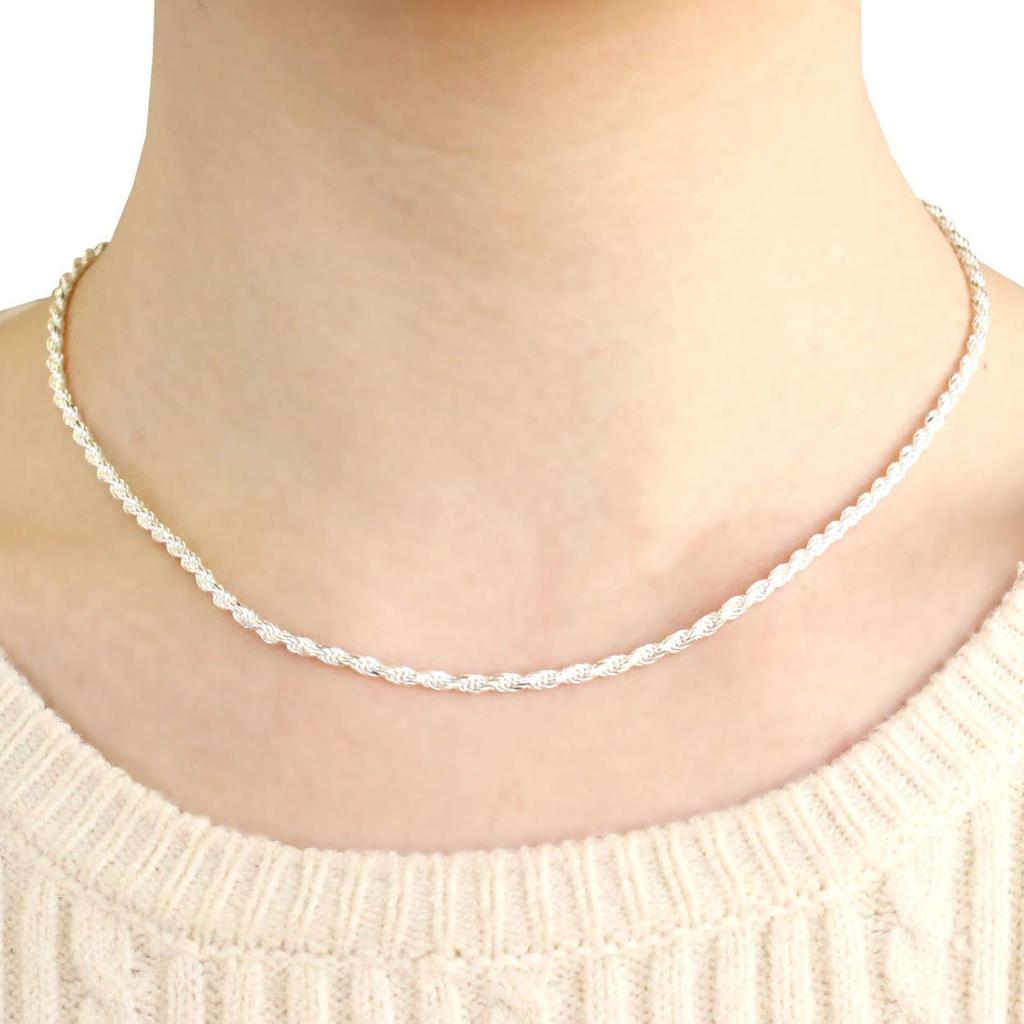 Sterling Silver 925 Cut French Rope [Sears] Chain, 2.4mm width, 45cm, sfr50-45