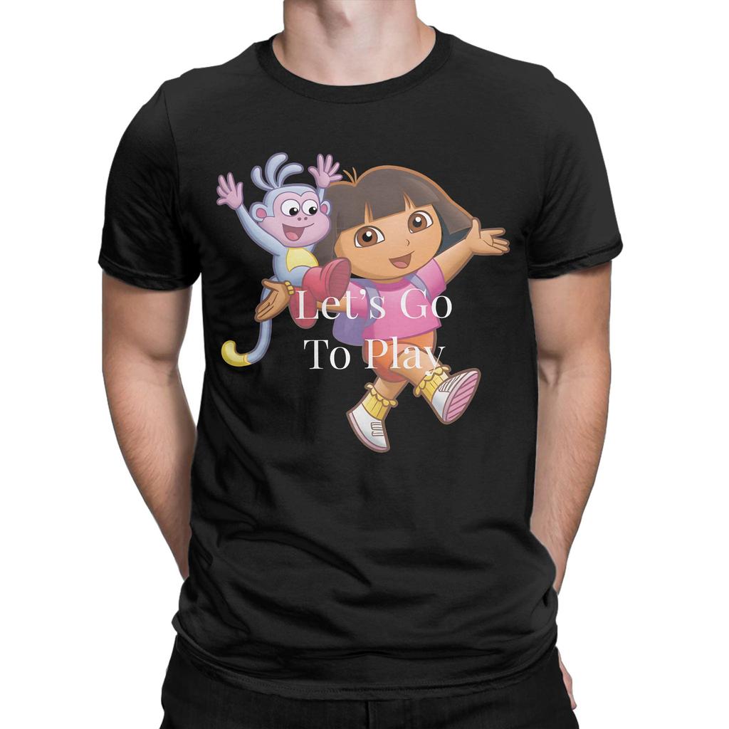 Streetwear TShirt Summer DDoras The Explorers Novelty TShirts Cotton Tshirt for Unisex Y2K Classic Print Short Sleeve Tees