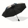Yin Yang Dragon Phoenix Circular Art Print Wall DecorUmbrella, Portable 3-Fold Compact Umbrella for Men & Women Gift
