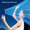 (Blue) Powerful Handheld Fan with Digital Display 1200mAh 5 Speed Desk Fan USB Charging Cooling Fan