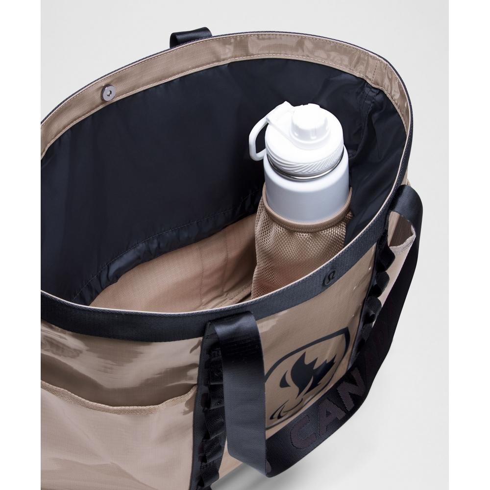 Lululemon Team Canada Ripstop Cinch Closure Tote Bag 20l  Cpc Logo Rock Dust