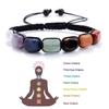 7-color Double-layer Agate Yoga Natural Stone Hand-woven Bracelet Bohemian Raw Stone Pendant Crystal Jewelry Gift Adjustable