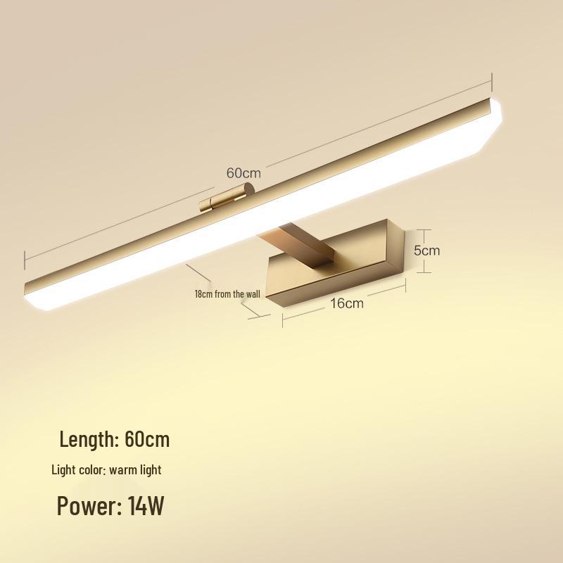 Nordic LED Bathroom Vanity Mirror Light - Modern Minimalist, Punch-Free Design for Cabinets and Dressing Tables.