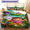 3pcs D-Doras The Explorer Pattern Bedding Set Duvet Cover Set Includes Duvet Cover &pillowcases, Perfect All Season Bedroom Decoration & Gift