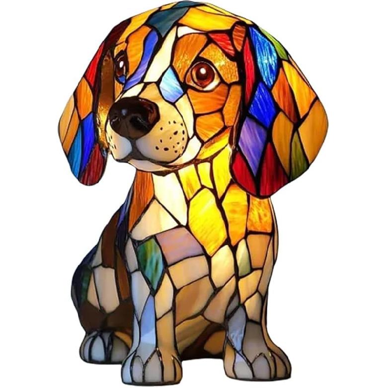 Atlodas Cat Lamp, Cats Stained Resin Tabletop Night Light, Cats Series Art Night Light, Cat Stained Glass Lamp, 3D Cute Pet Themed LED Table Lamps,