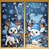 10pcs Christmas Window Stickers Winter Snowman Santa Claus Snowflake Elk Static Stickers Glass Ornaments Merry Christmas Decor