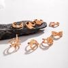 Fashionable irregular geometric openwork ring set design sense peach heart butterfly opening ring for women