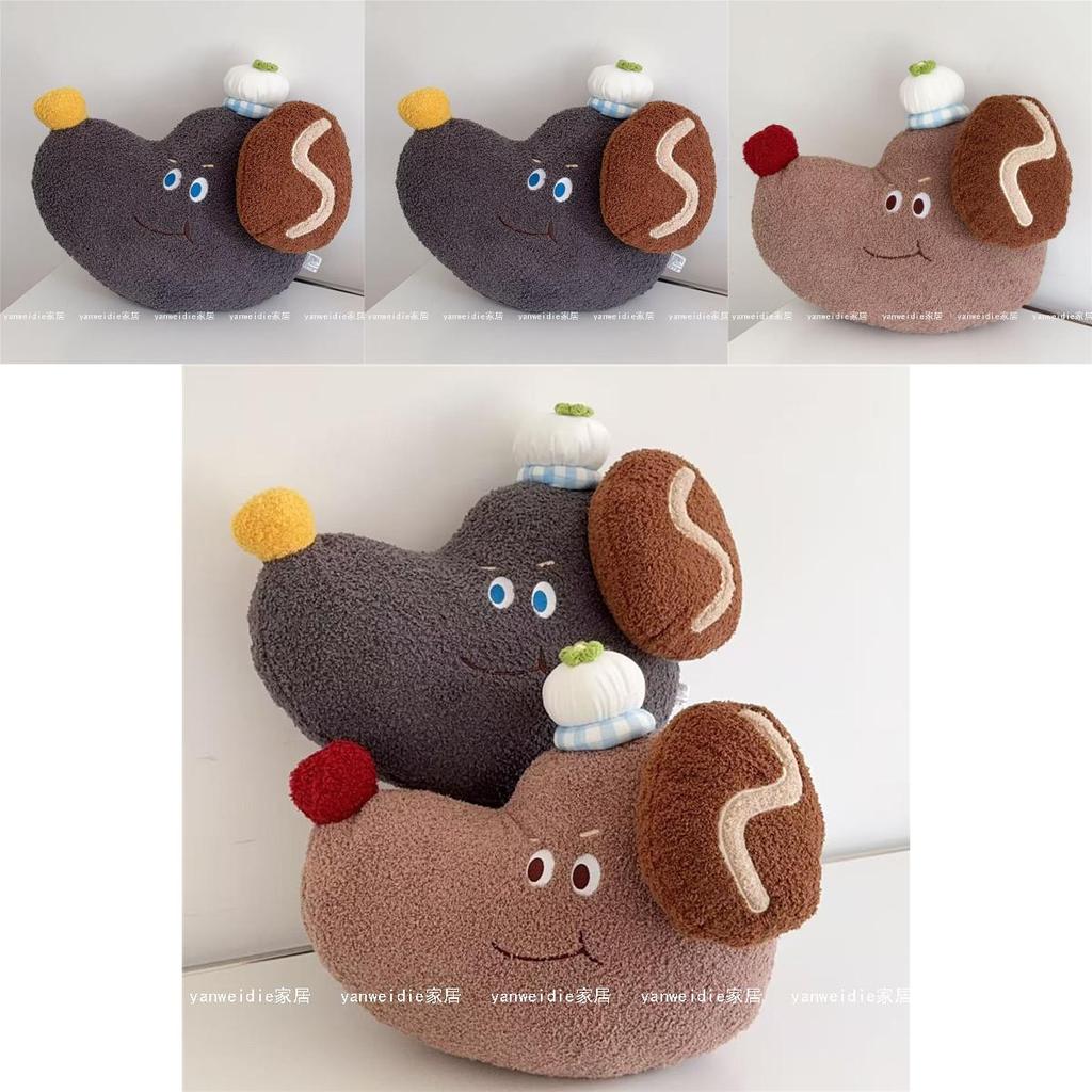 Cartoon Dachshund Plush Pillow With Embroidered Animal Pattern For Sofa Decor And Office Nap