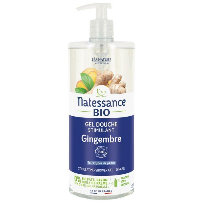 Natessance Gel Douche Stimulant Gingembre Toutes Peaux Bio 1 L