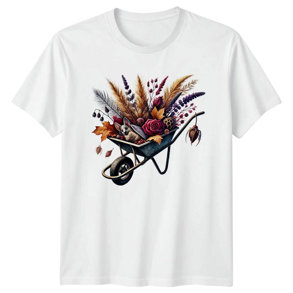 Little Woodland Friend Autumn Harvest TShirt Autumnal Floral Gardening S