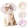 Pet Cone Collar Waterproof Cat Recovery Collar Cute Bear Print Soft Recovery Cone