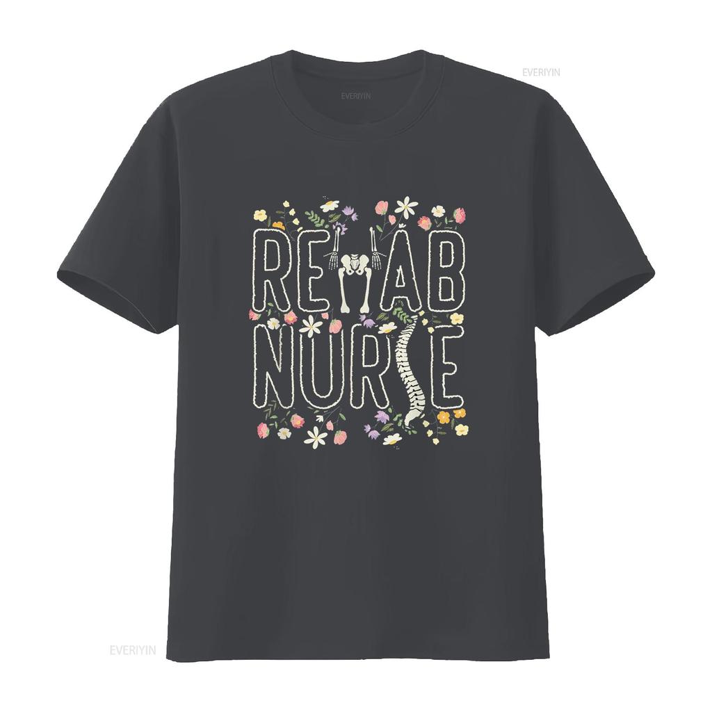 Rehab Technician Nurse T Shirt Vintage Washed Stretched Unisex Streetwear Soft Slightly Top For Everyday Wear Homme Breathable
