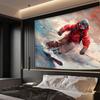 Action Skiing Tapestry - Modern Wall Art for Home Styling, Perfect for Living Rooms and Bedrooms, Unique Design, Vibrant Colors