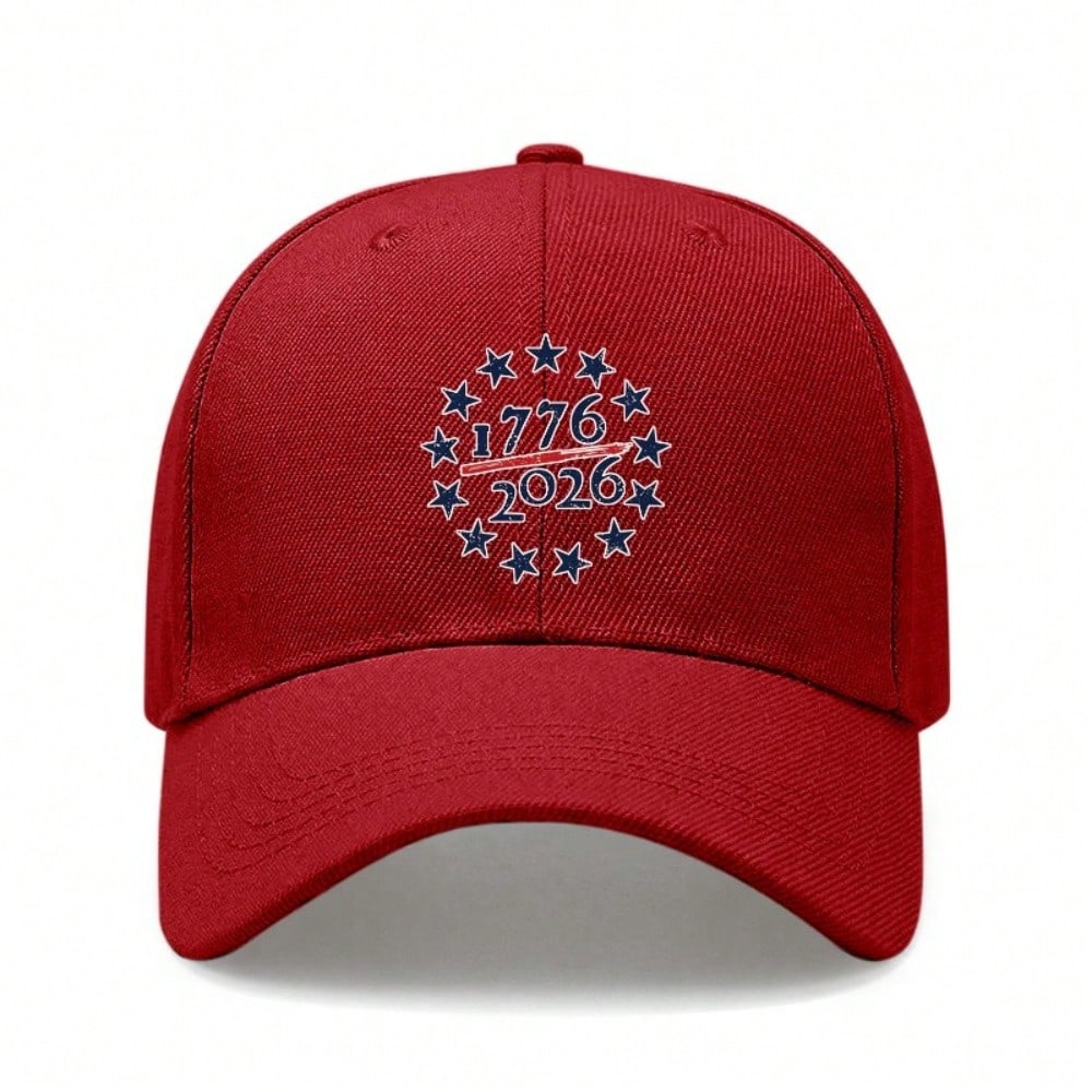 [Patriotic Baseball Cap] 2026 USA Patriotic Print Polyester Adjustable Breathable Curved Brim Cap For July 4Th Independence Day Memorial Day