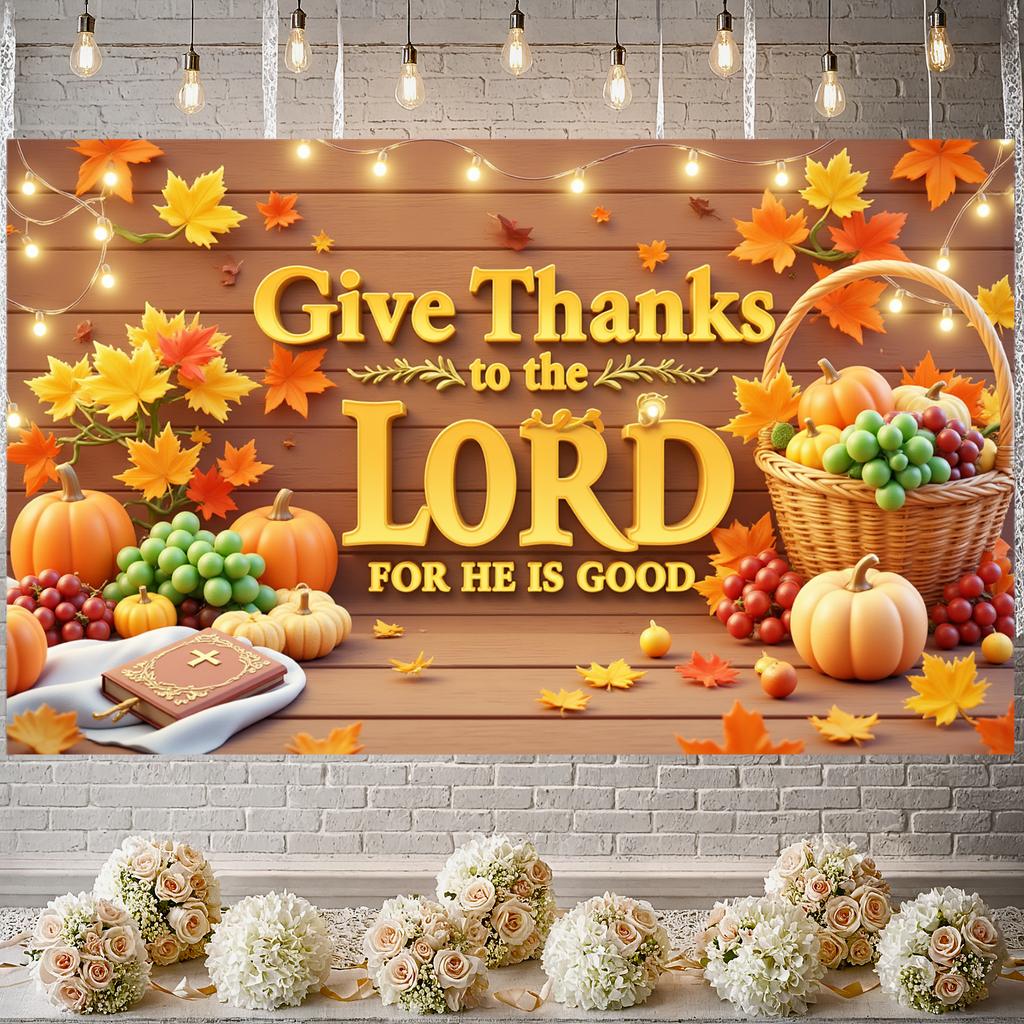 Seasonal Banner Inspirational Quote Inspirational Sign Gratitude Banner Colorful Display Autumn Banner For Thanksgiving Seasonal