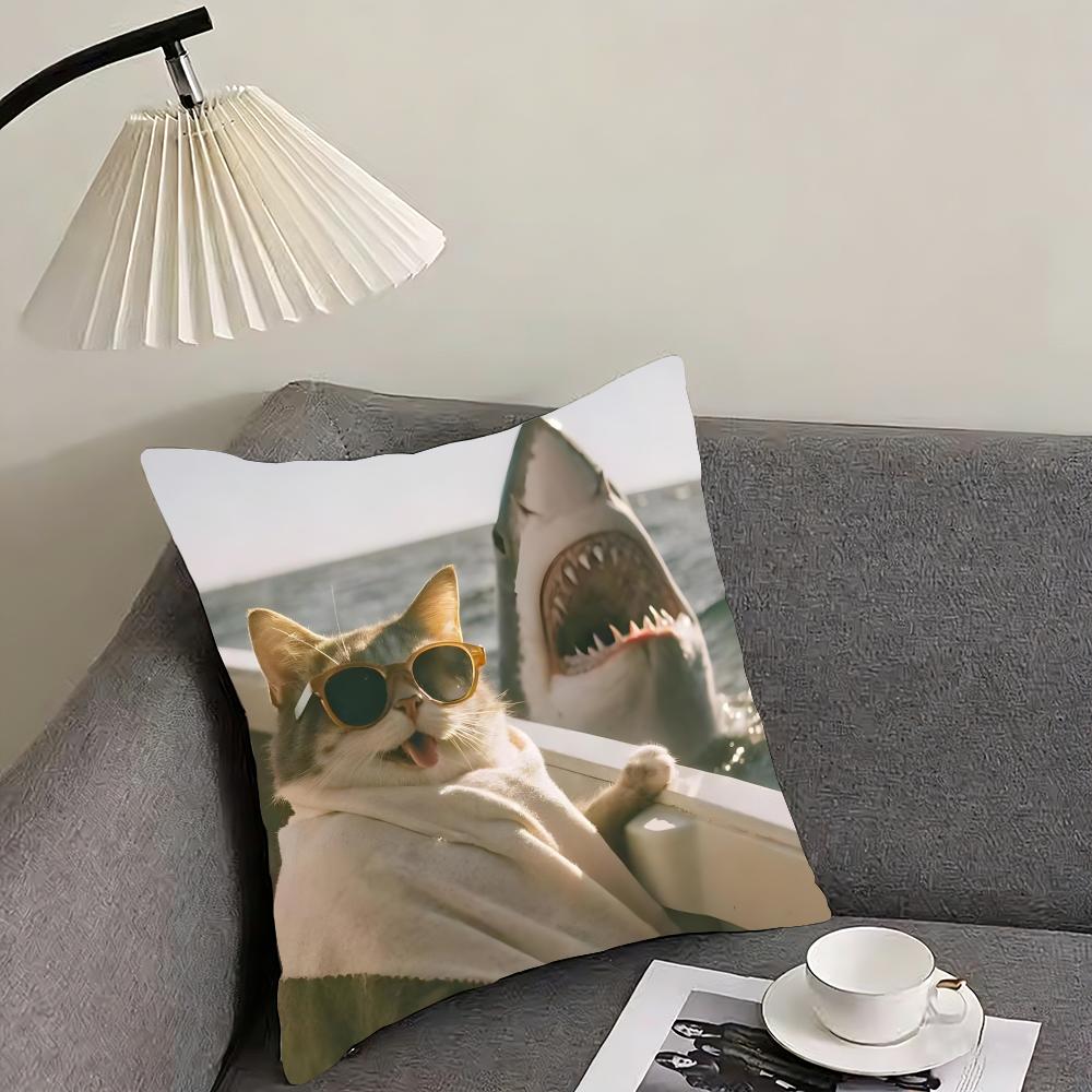 Funny Kitten Cute Cushion Cover Pillowcase Ultra Soft Skin Friendly Fabric Cloud Like Comfort Concealed Zipper