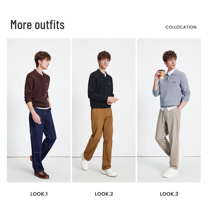 Navigare Men's Cotton Polo Neck Knit Sweater