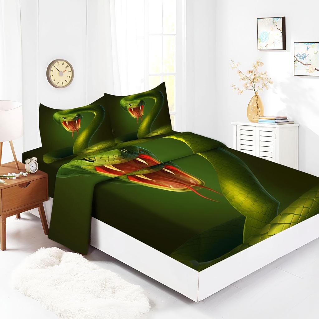 Animal Puppy Pattern Mattress Four-Piece Bedding Set Bedroom Dormitory Bedding Decoration