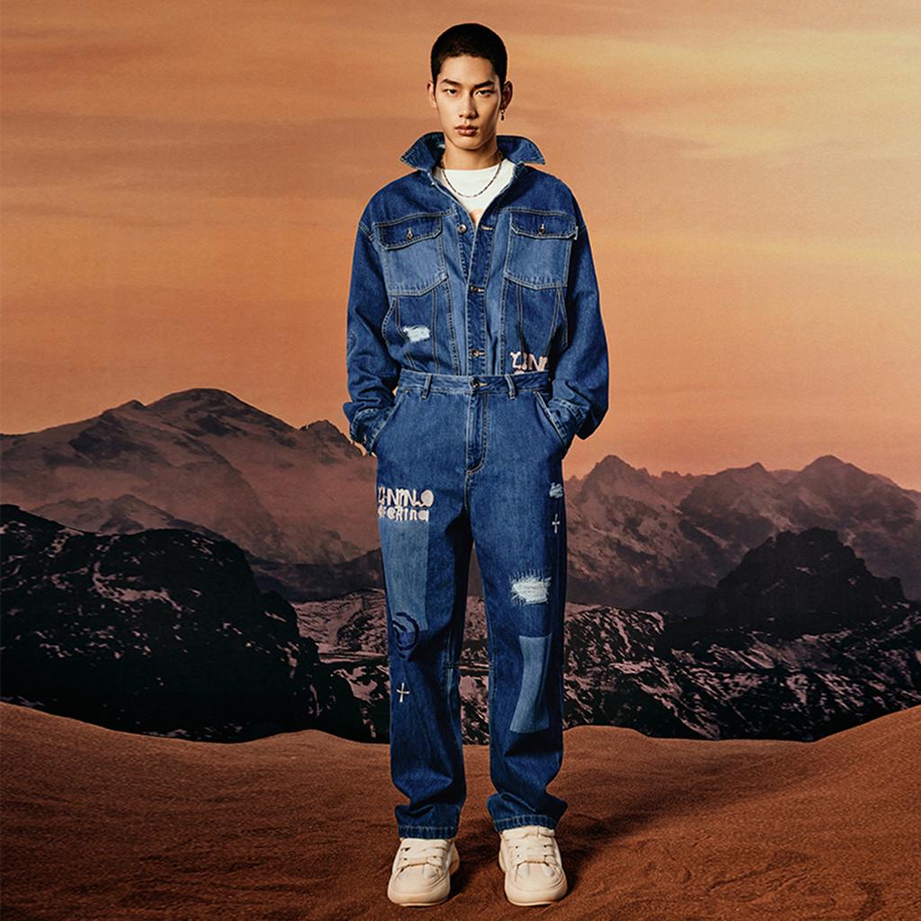 Li Ning Cloud Travel C4D Thick Sole Wear Resistant Shock Absorbing Trendy Low Top Casual Shoes Men Casual Shoes Black White AZGT089-2