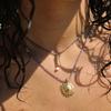 European-American 18K Gold-Plated Stainless Steel Necklace with Fish, Starfish, and Seashell Beads.