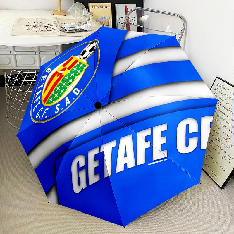 Getafe Crest Design Automatic Folding Umbrella - 8-Rib Travel Umbrella with Auto Open/Close & Portable Gifts for holidays or birthdays