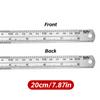 6/8/12inch Dual-Read Ruler Dual-Scale Heavy-Duty Precision Professional Drafting Steel Ruler Office Stationery