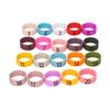 Matybobe Microphone Color ID Rings 20 Pieces Multi-Color Silicone Rings for Microphone Identification