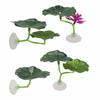 1/4PCS Green Leaf Betta Fish Rest Aquarium-Safe Simulated Lotus Artificial Leaf Suction Cup Fighting Perch Floating Bed