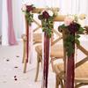 Artificial Chair Back Flower Lifelike Reusable Wedding Aisle Floral Decoration for Indoor Outdoor