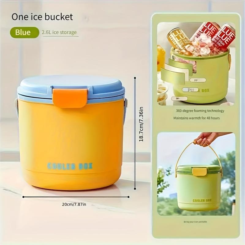 87oz Portable Ice Bucket + Ice Mold,It Has Excellent Insulation,ice Cubes Don't Melt Easily,very Convenient for Parties At the Beach or Pool In Summer