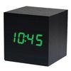 Smart Wooden Digital Alarm Clock with Night Light - Multi-functional Square Wall Clock for Students